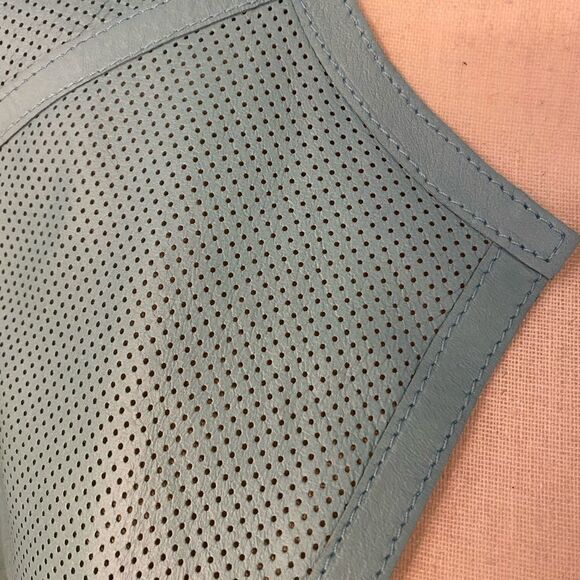 J’Envie New York perforated blue 100% leather jacket - Picture 7 of 7